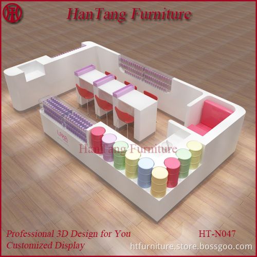 High end indoor nail beauty kiosk decoration design for sale made in China